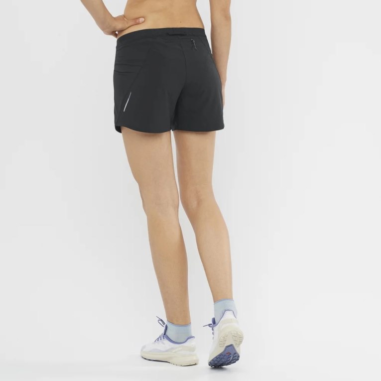 Black Salomon Cross 5'' Women's Running Shorts | PH 15740J